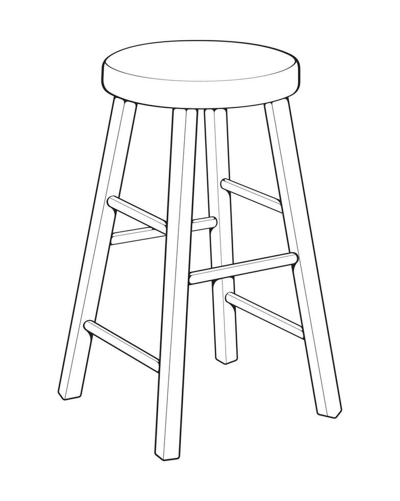 bar tabouret parfait linéaire icône. ligne art personnalisable illustration. nuit club, en buvant établissement, pub meubles. vecteur isolé contour dessin.