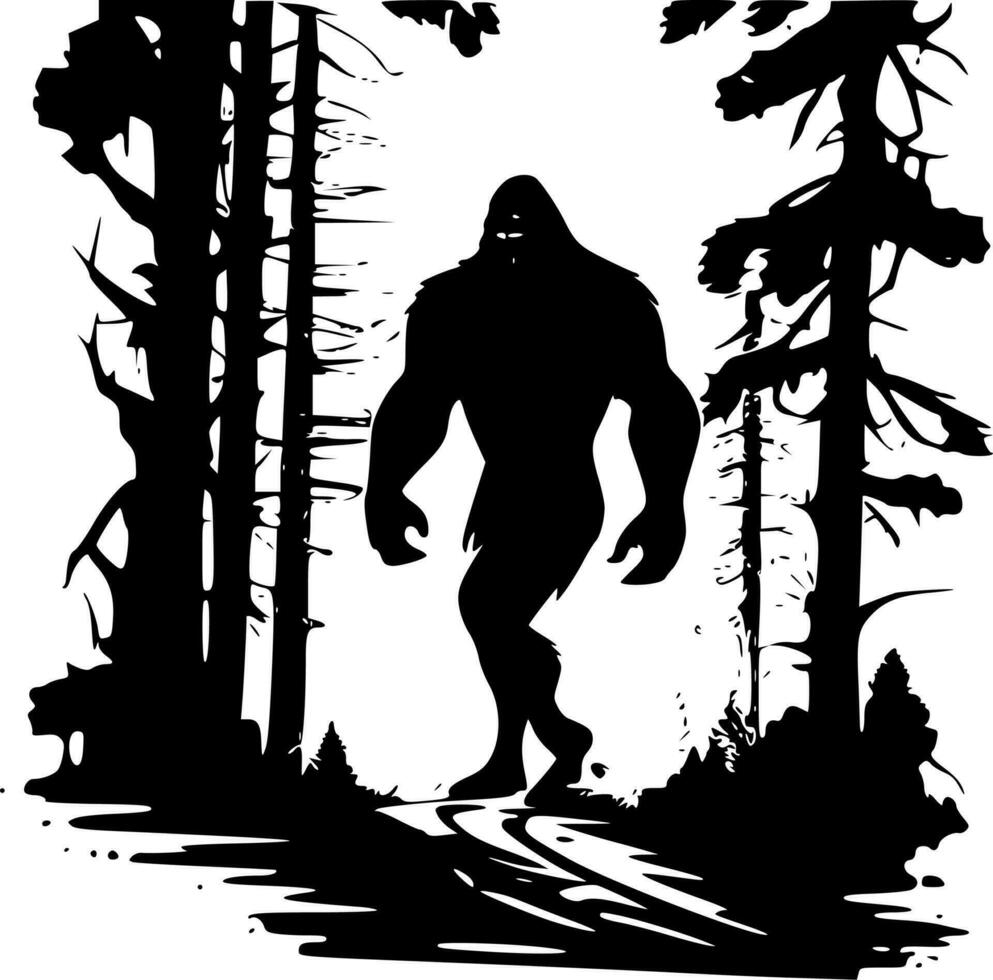 bigfoot - minimaliste et plat logo - vecteur illustration