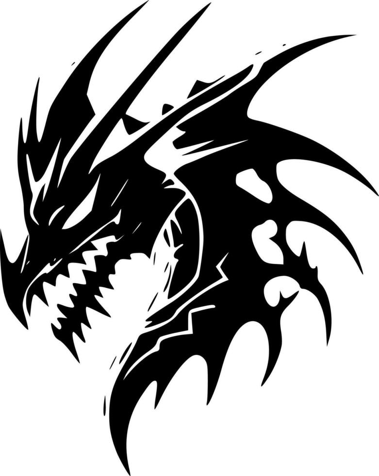 dragons, minimaliste et Facile silhouette - vecteur illustration