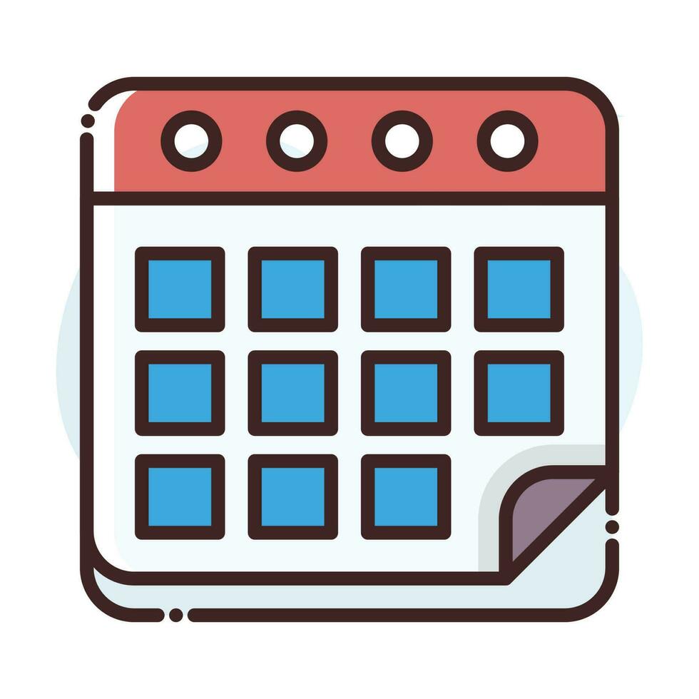 calendrier vecteur remplir contour icône.simple Stock illustration stock.eps dix