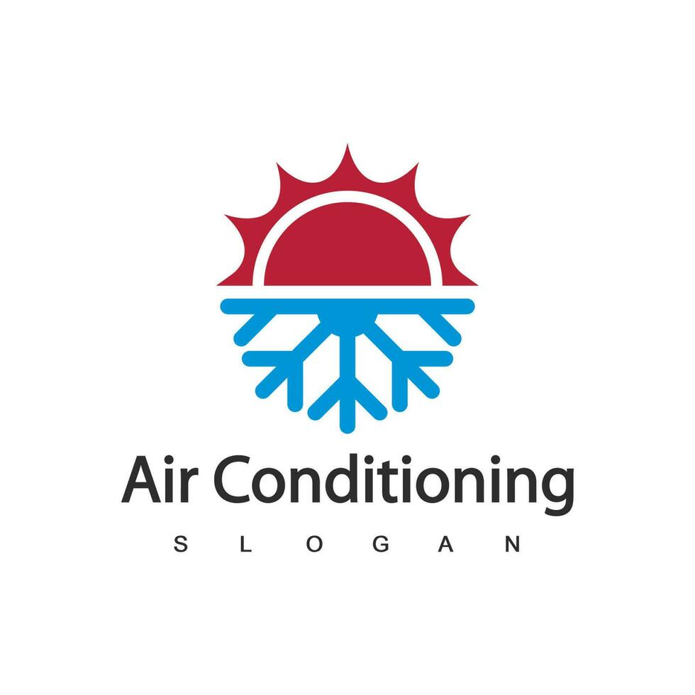 logo de climatisation, concept de logo hvac vecteur