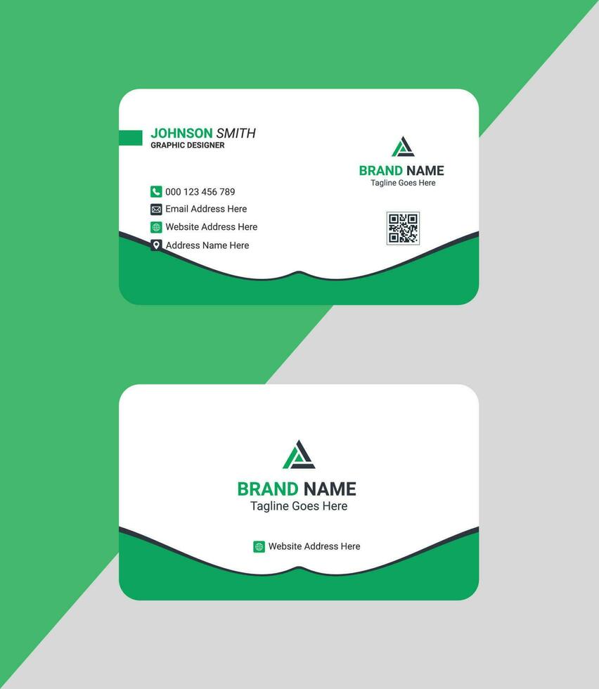 Créatif et nettoyer moderne affaires carte, vert rond forme affaires carte pour entreprise identité , Nom carte , visite carte vecteur pro