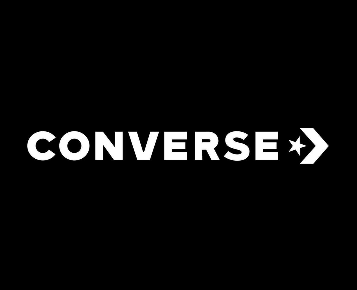 converser marque des chaussures logo blanc symbole conception vecteur illustration avec noir Contexte