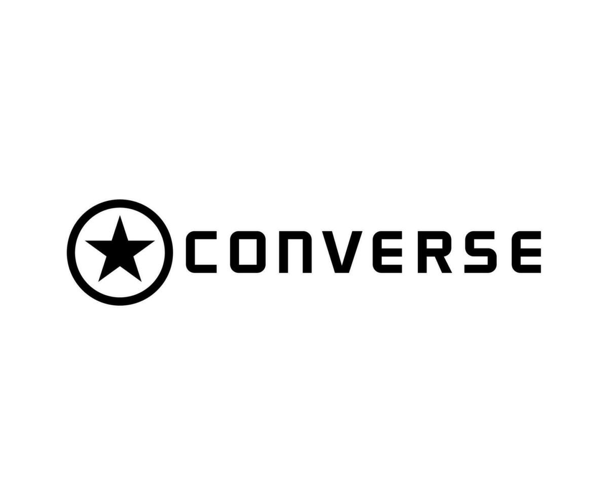 converser marque logo avec Nom noir symbole des chaussures conception vecteur illustration