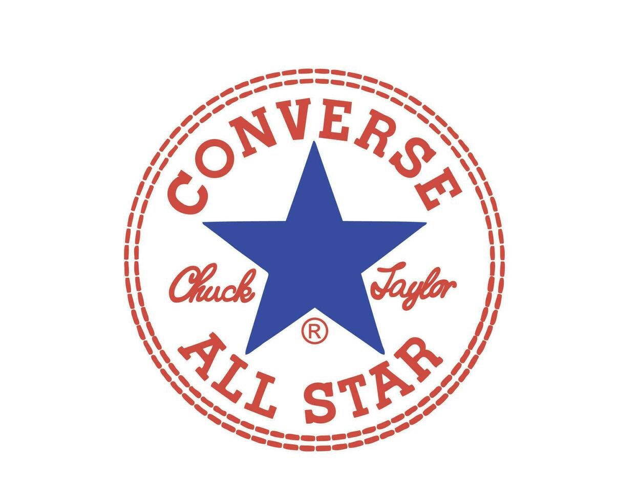 converser tout étoile logo des chaussures marque rouge et bleu symbole conception vecteur illustration