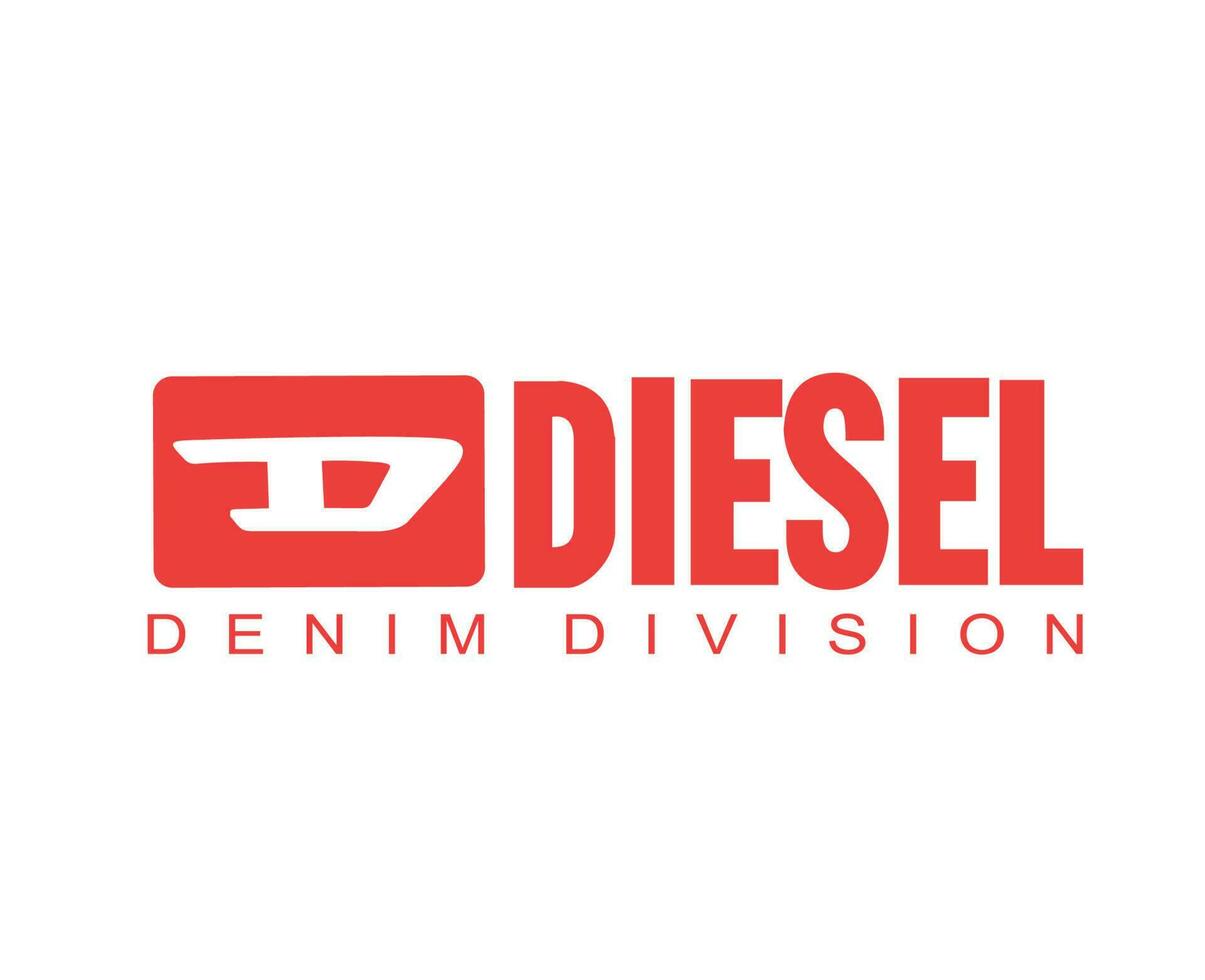diesel logo marque symbole avec Nom rouge conception luxe vêtements mode vecteur illustration