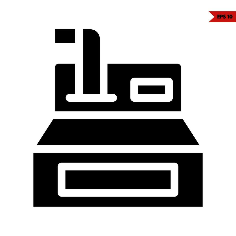 icône de glyphe de caissier vecteur