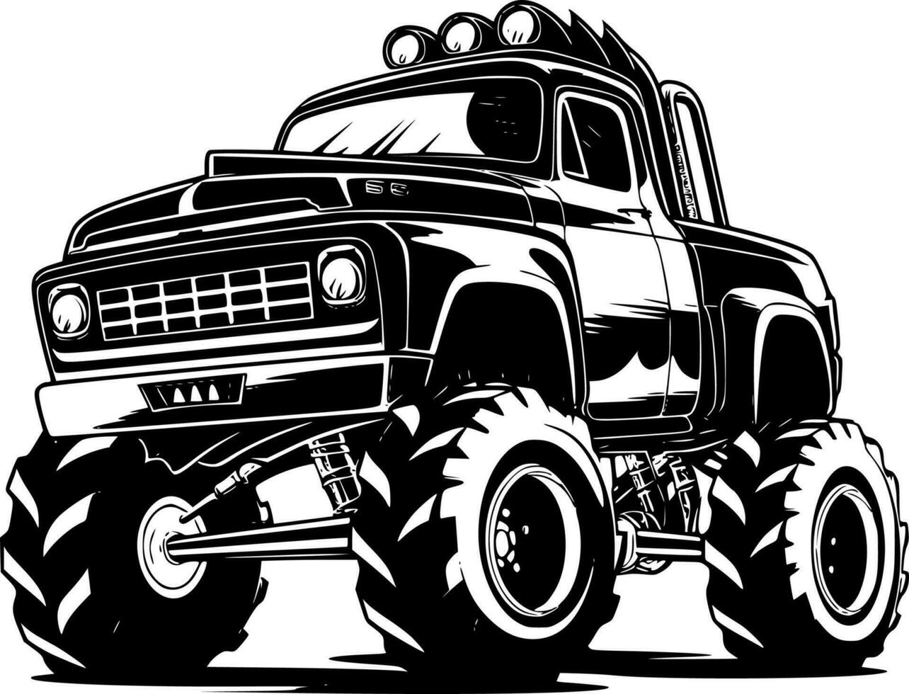 monstre un camion - haute qualité vecteur logo - vecteur illustration idéal pour T-shirt graphique