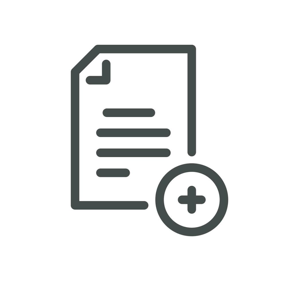 document et formalités administratives icône contour et linéaire vecteur. vecteur
