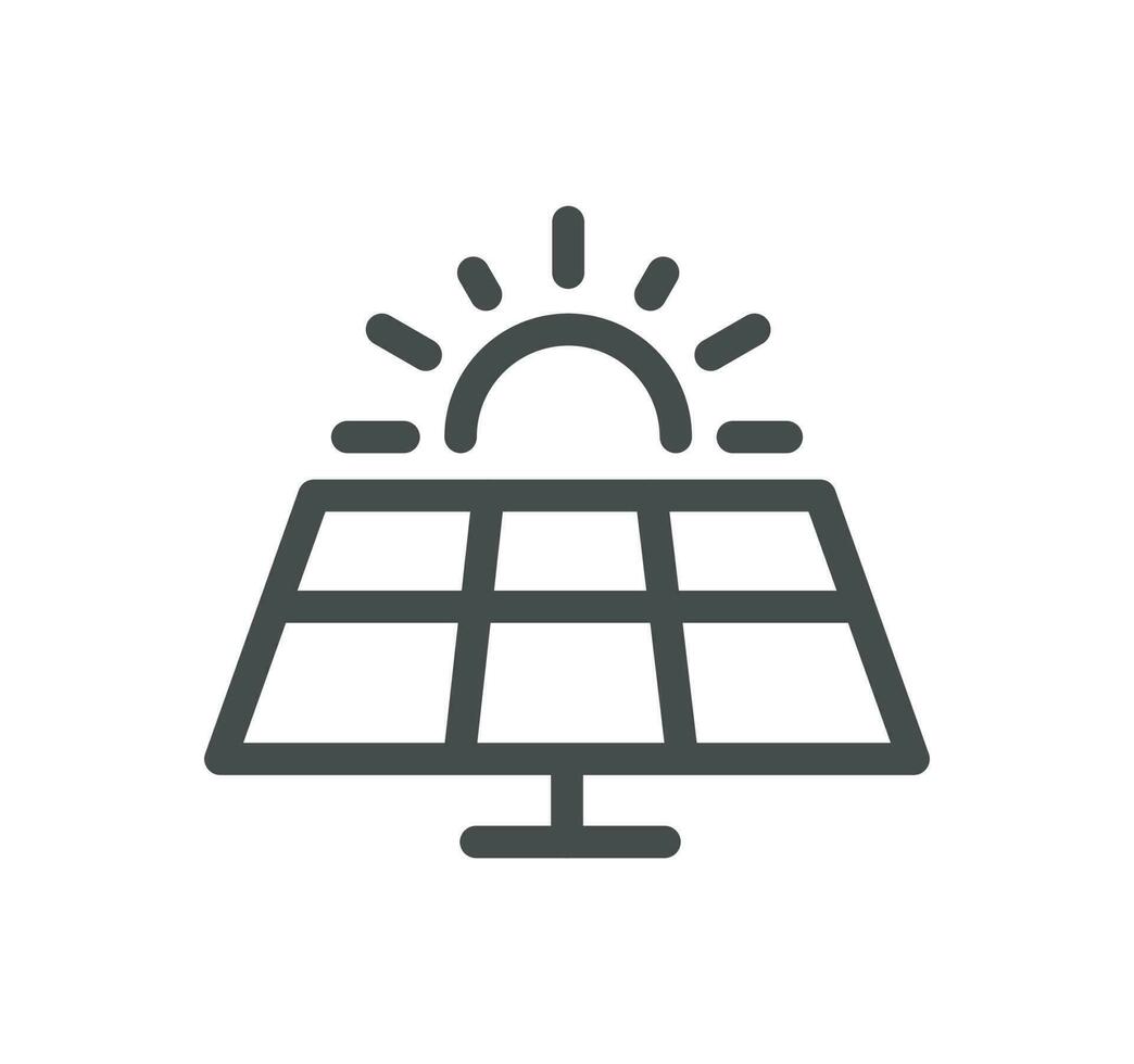 énergie les types en relation icône contour et linéaire vecteur. vecteur