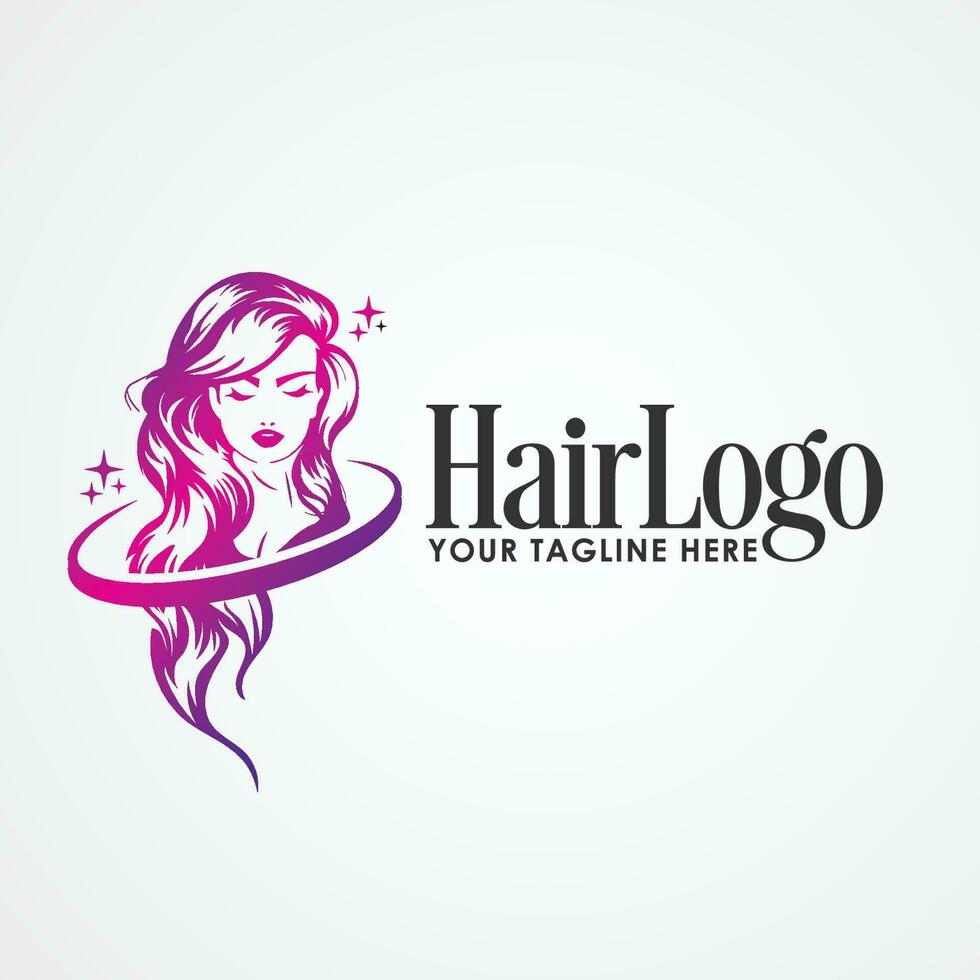 cheveux logo conception vecteur