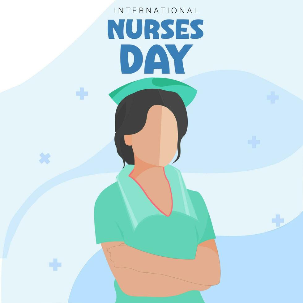 international infirmière jour, vecteur concept carte 12 peut-vecteur illustration pour international infirmière journée.