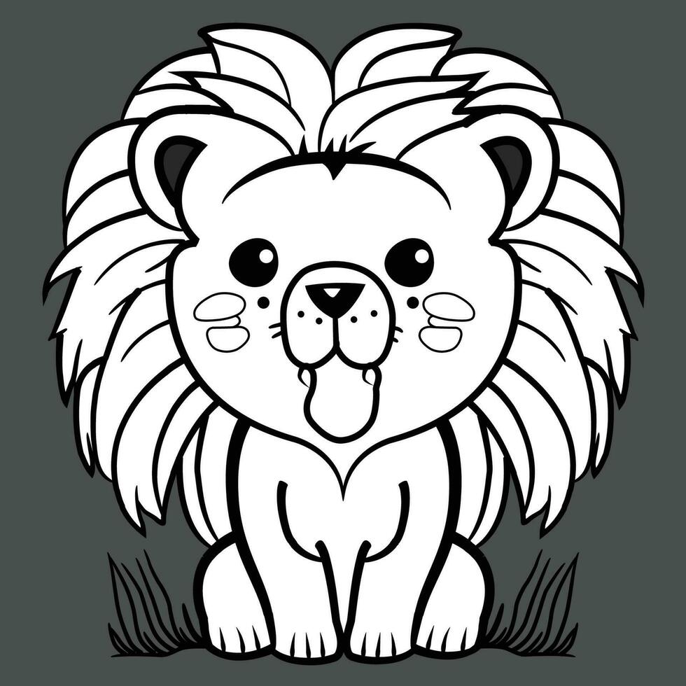 Lion corps vecteur logo, autocollant, modèle illustration conception