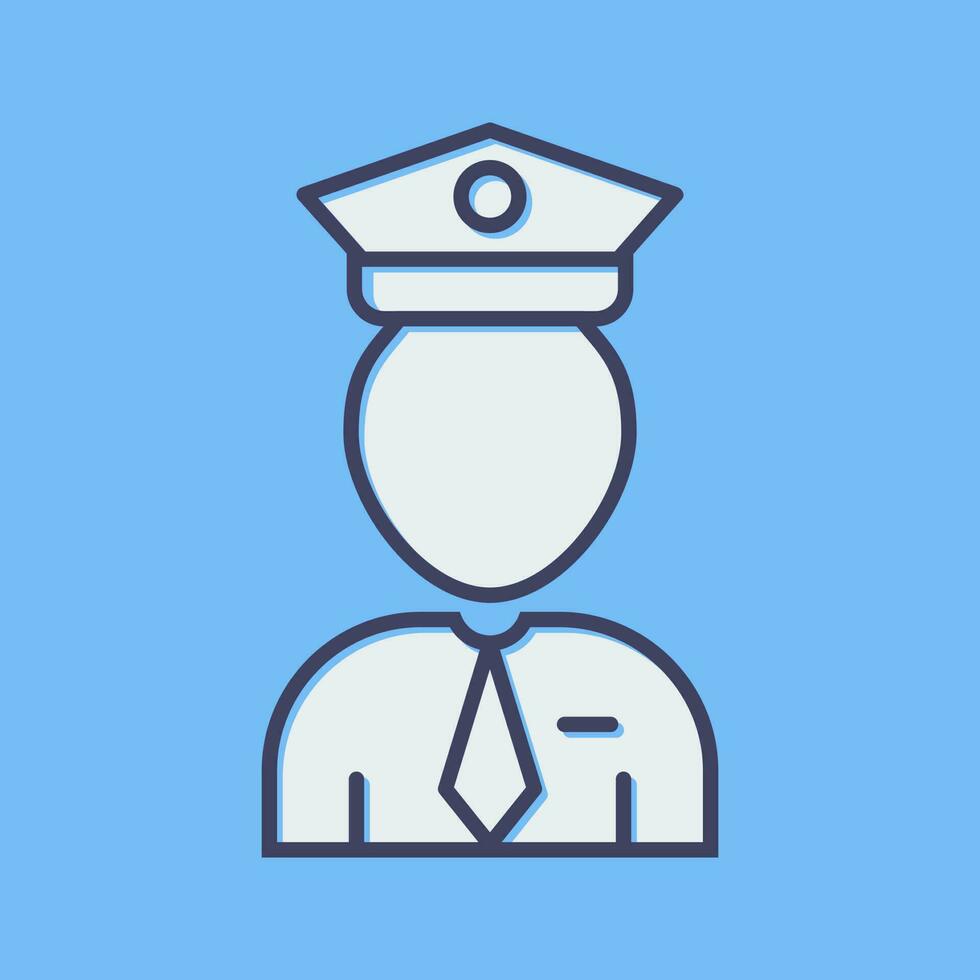 icône de vecteur de capitaine de vol