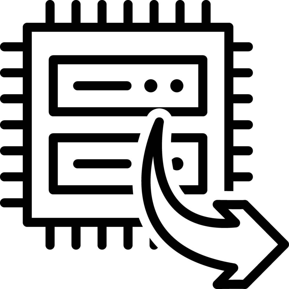 icône de ligne pour l'exportation vecteur