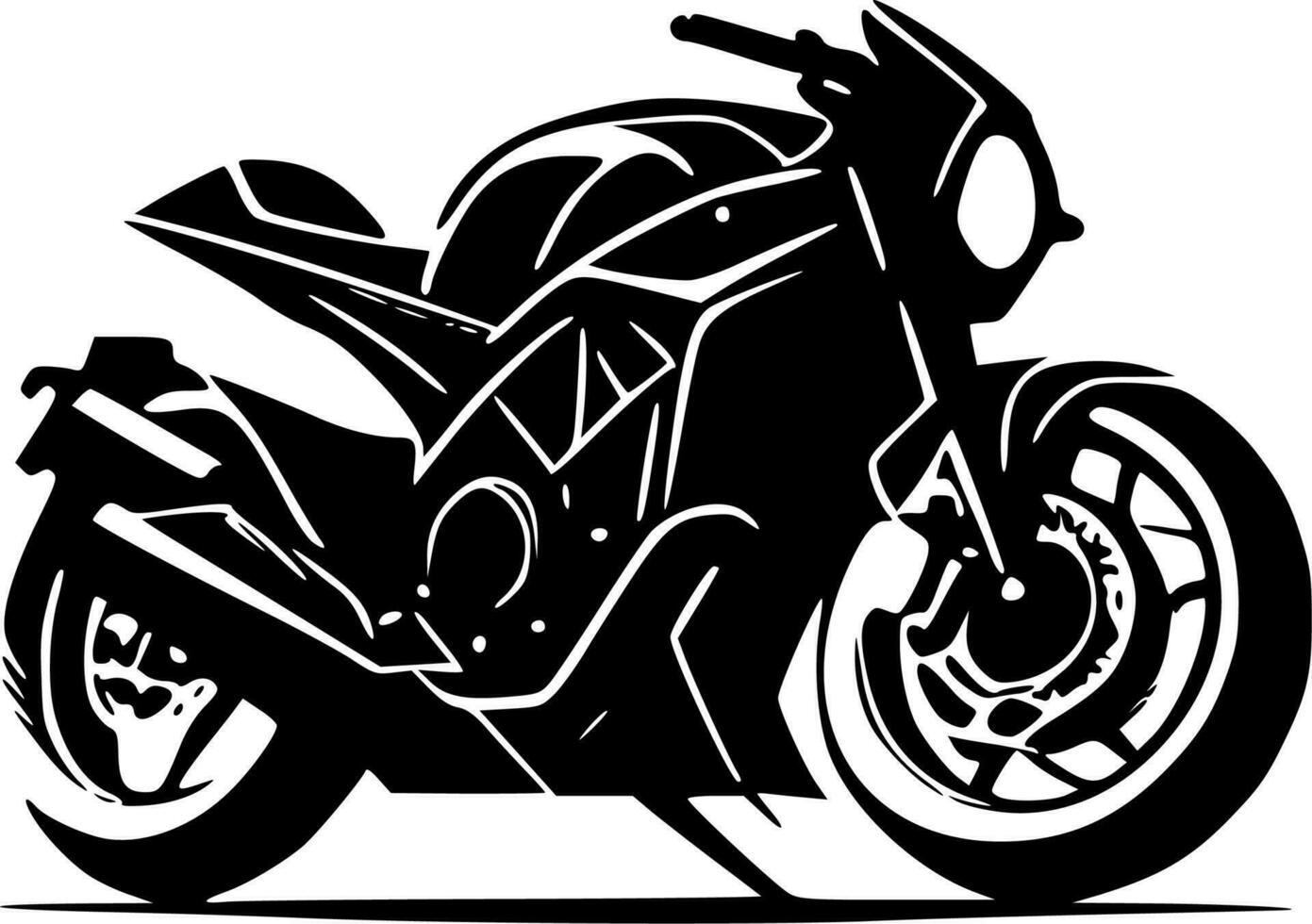 moto - minimaliste et plat logo - vecteur illustration