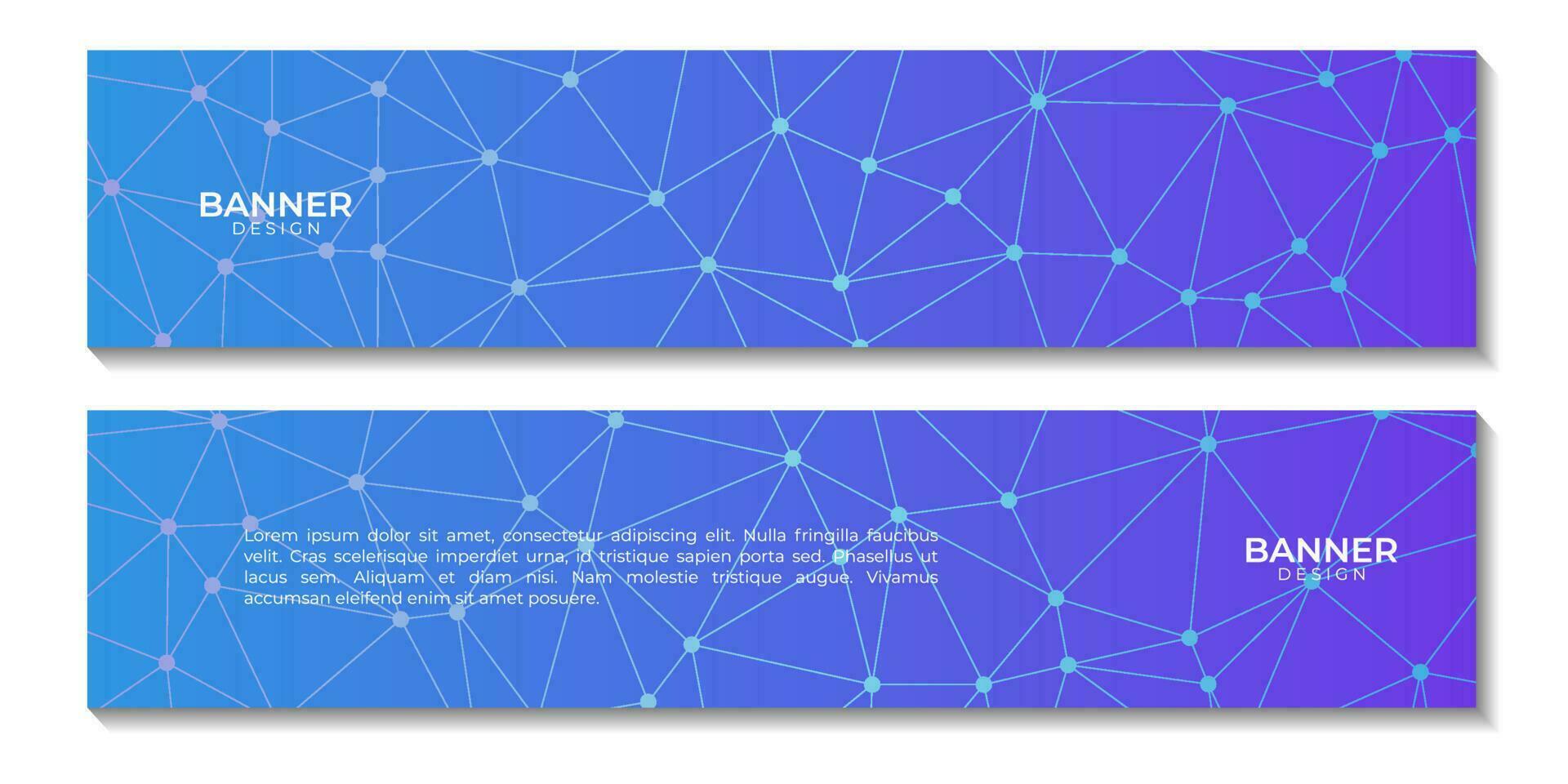 ensemble de bannières abstrait coloré géométrique Contexte avec Triangle forme modèle et moléculaire vecteur