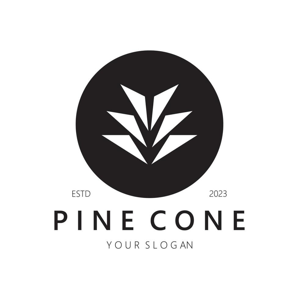 abstrait Facile pomme de pin logo conception, pour Insigne,entreprise,emblème,pin plantation, pin bois Yoga,industrie,spa,vecteur vecteur