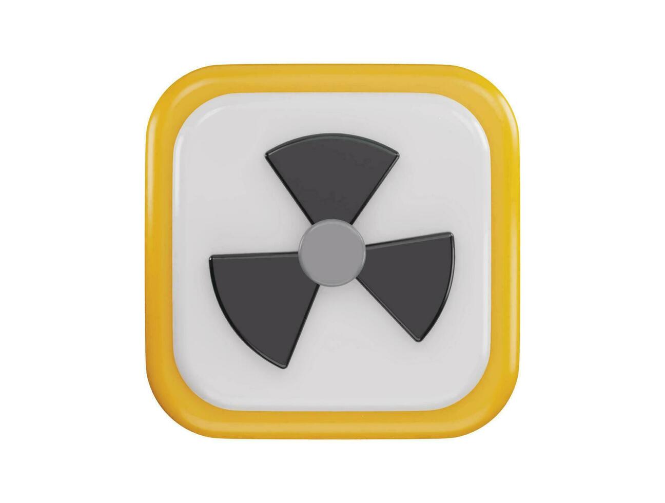nucléaire radioactif danger toxique icône 3d le rendu vecteur illustration