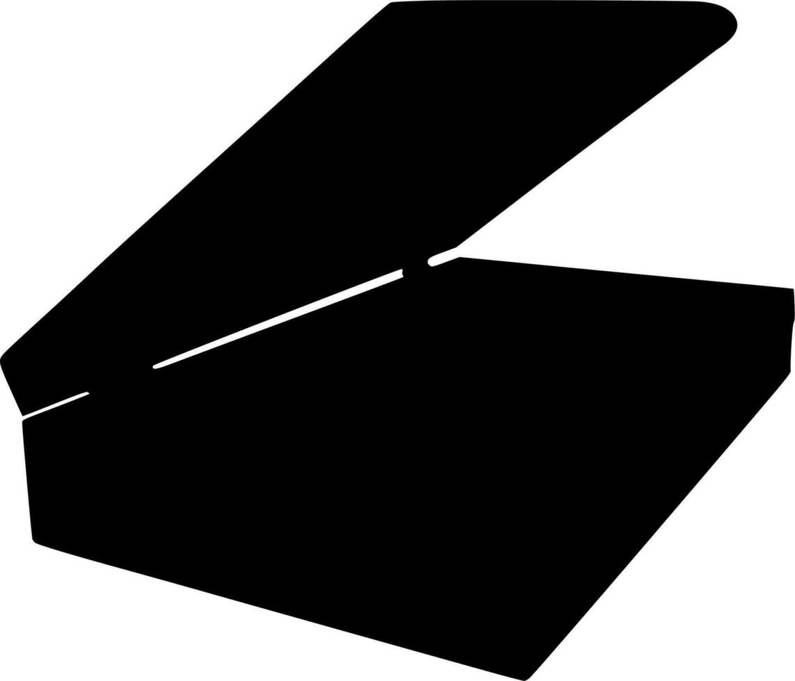 vecteur silhouette de bois boîte sur blanc Contexte
