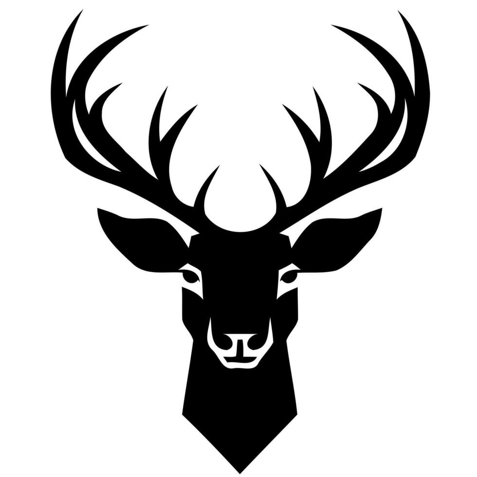 logo tête d'animal de cerf vecteur