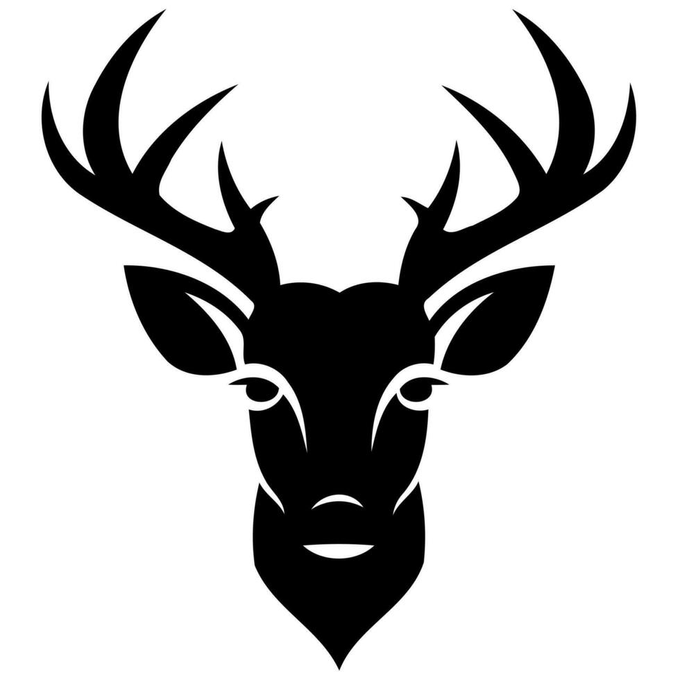 logo tête d'animal de cerf vecteur