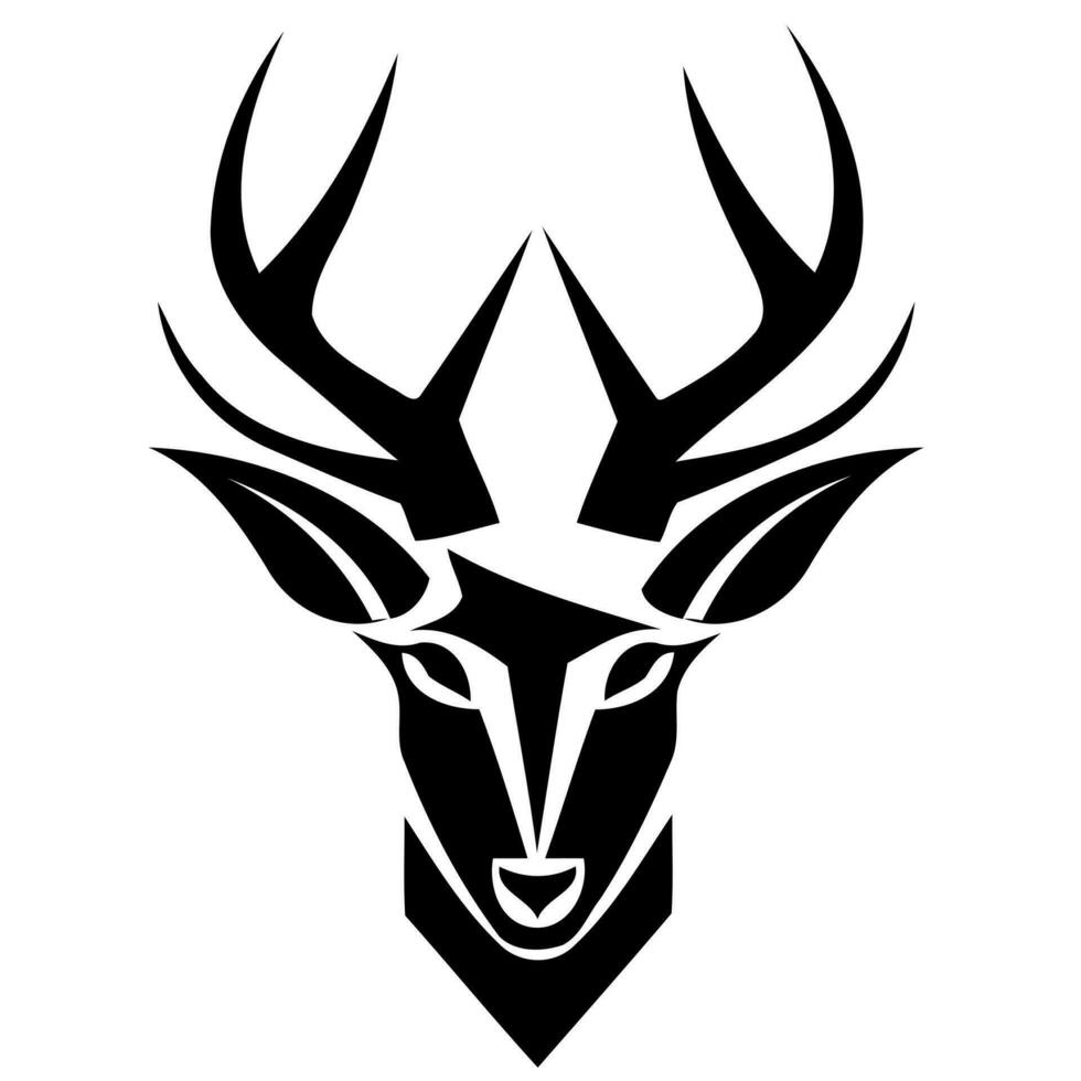 logo tête d'animal de cerf vecteur