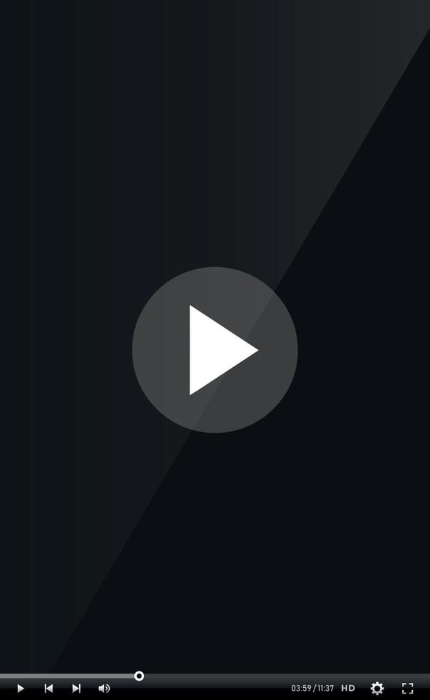 modèle d'interface de lecteur vidéo et multimédia - vecteur
