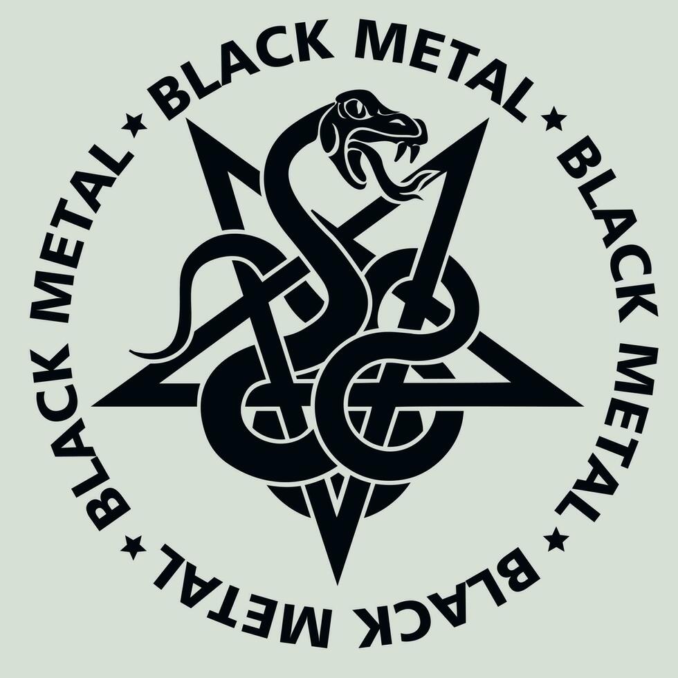 occulte signe avec pentagramme et serpent, grunge ancien conception t chemises vecteur