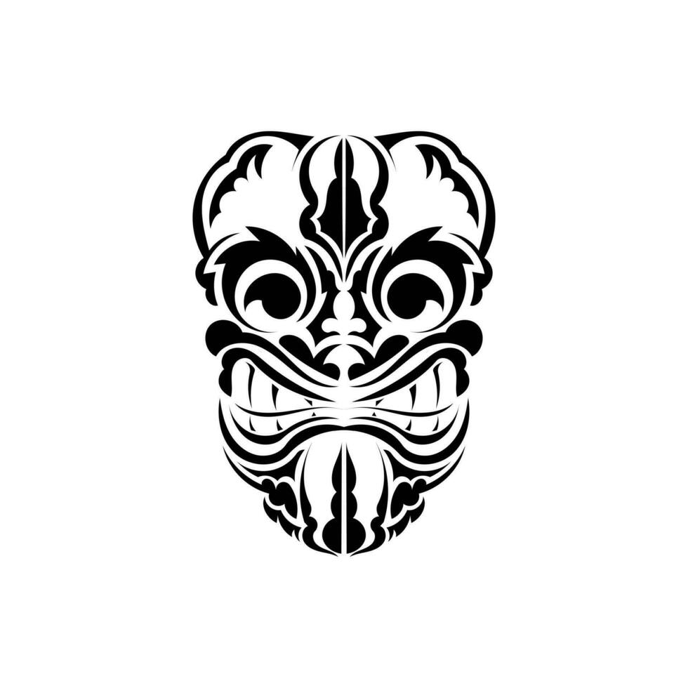 modèle masque. noir tatouage dans le style de le ancien tribus. maori style. vecteur isolé sur blanc Contexte.