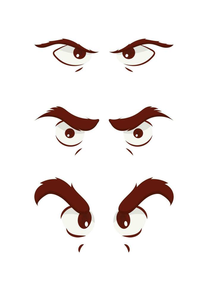 ensemble de yeux dans plat style. isolé. vecteur illustration.