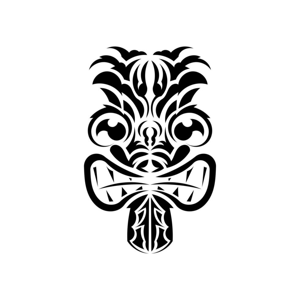 tribal masque. traditionnel totem symbole. maori style. vecteur illustration isolé sur blanc Contexte.