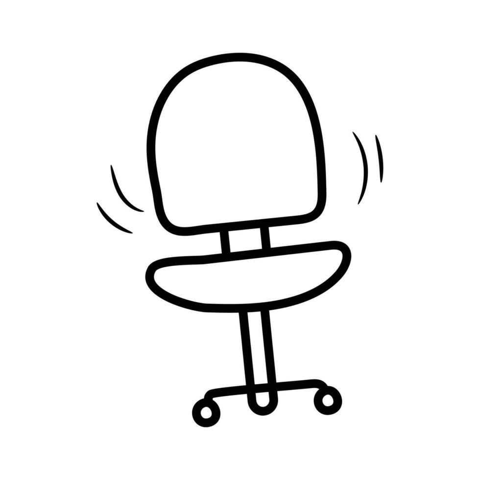 Bureau chaise vecteur contour icône conception illustration. bancaire et la finance symbole sur blanc Contexte eps dix fichier