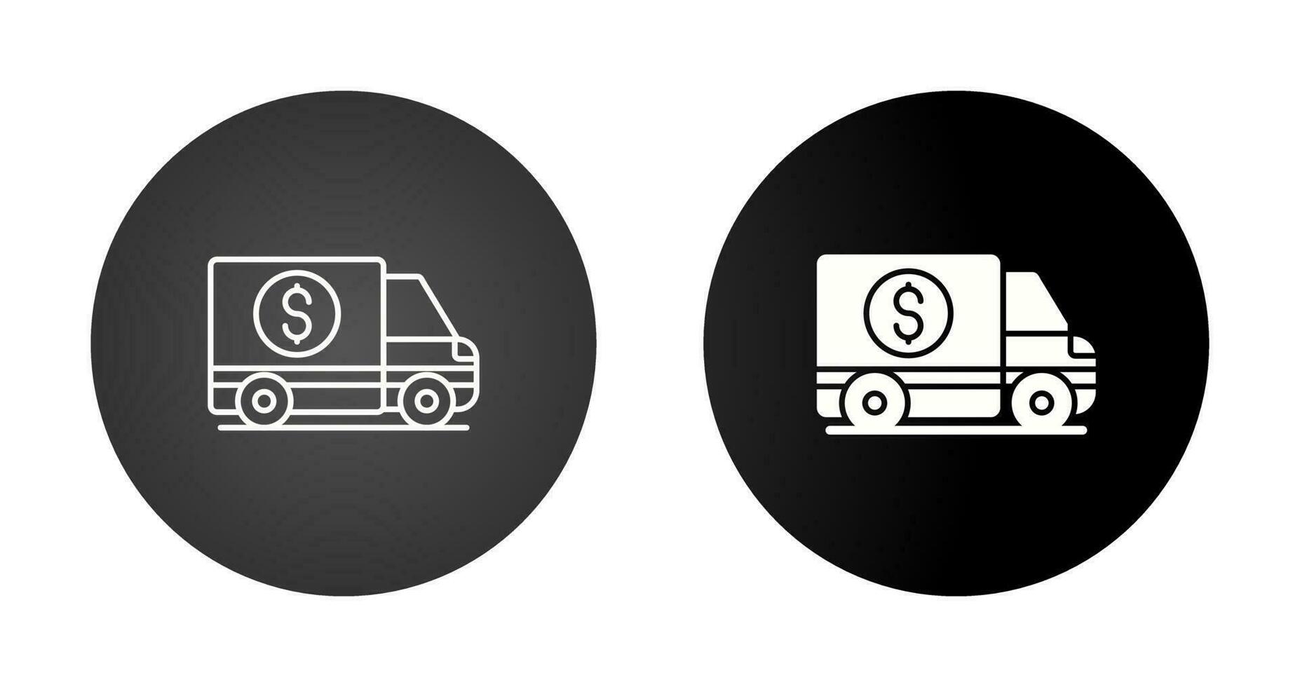 icône de vecteur de camion d'argent