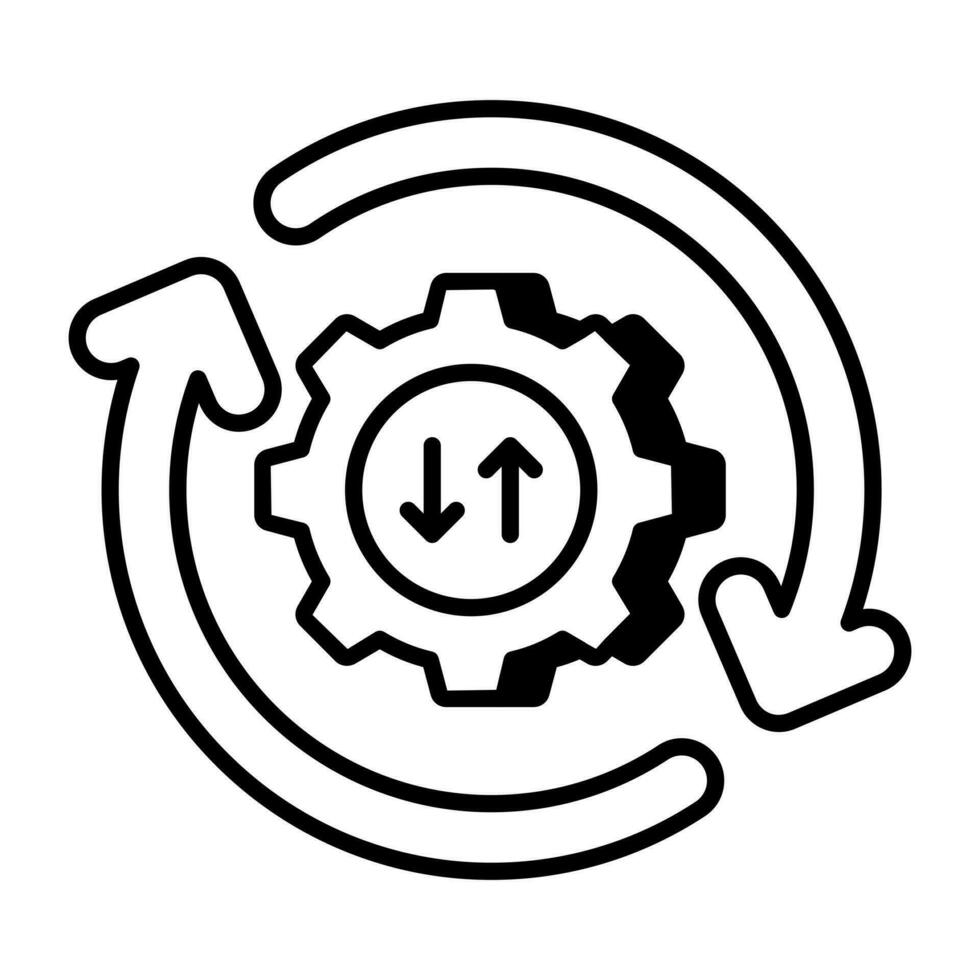 un icône conception de réglage mise à jour vecteur