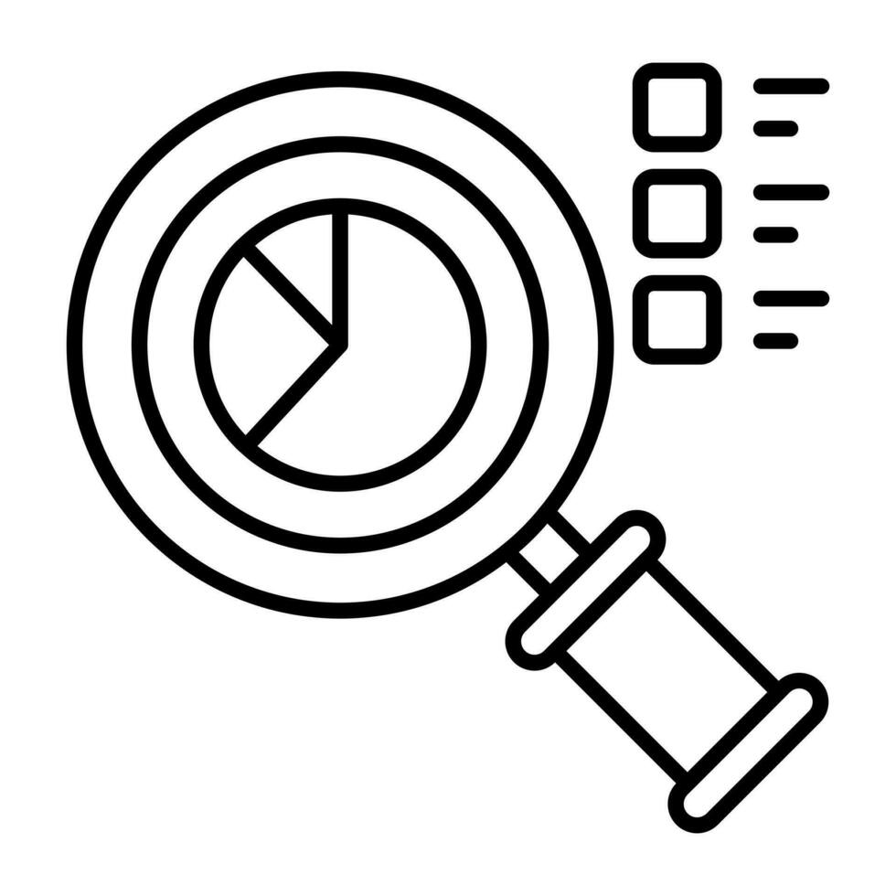 une unique conception icône de chercher Les données vecteur
