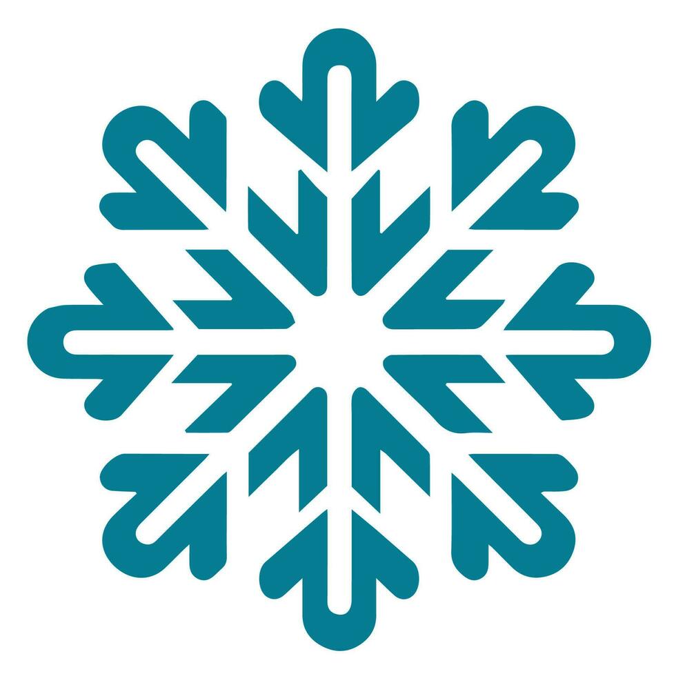 isolé flocon de neige vecteur icône hiver décorer ornement