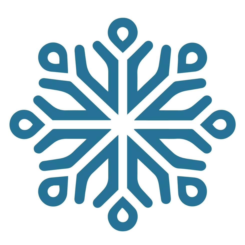 isolé flocon de neige vecteur icône hiver décorer ornement