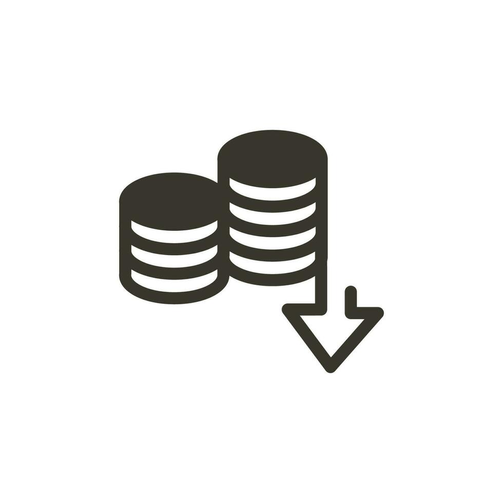 la finance et affaires glyphe, silhouette icône. ui icône dans une plat conception. mince contour Icônes vecteur