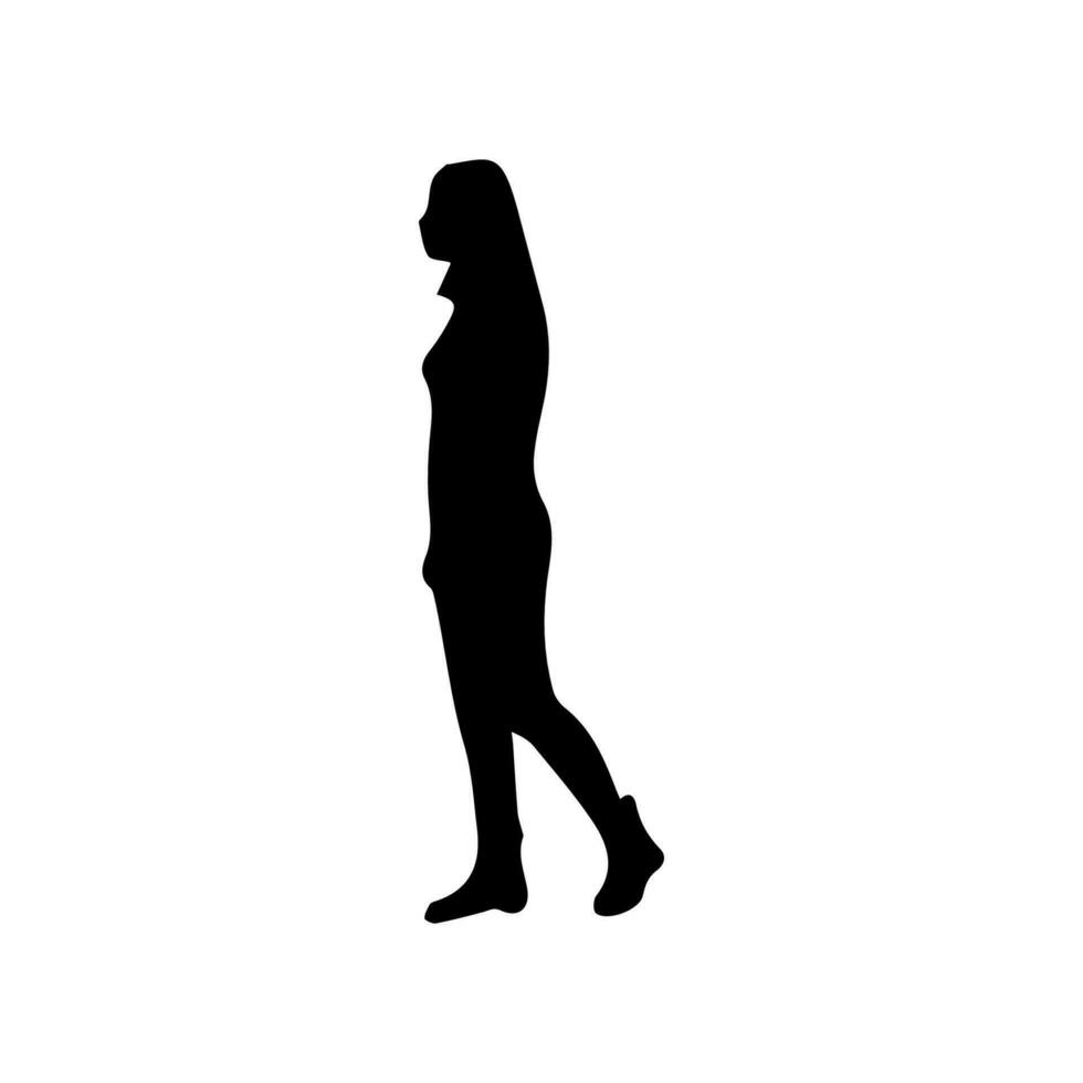 vecteur silhouette femme permanent