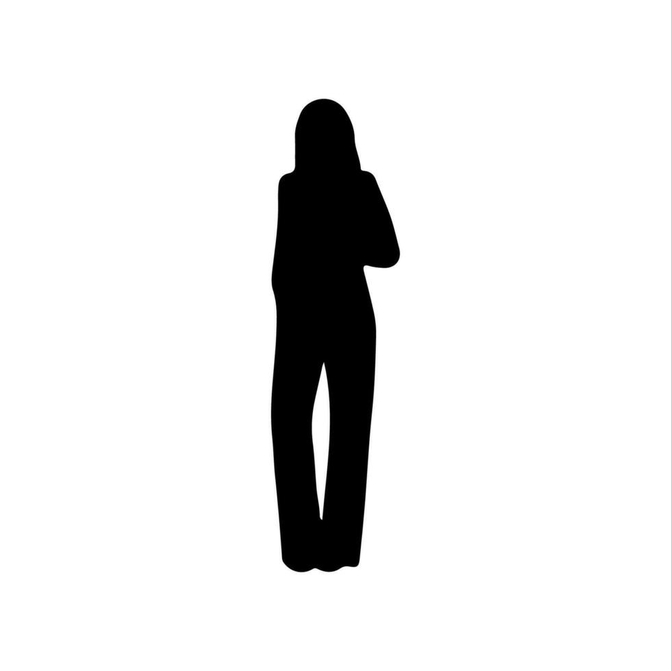 vecteur silhouette femme permanent