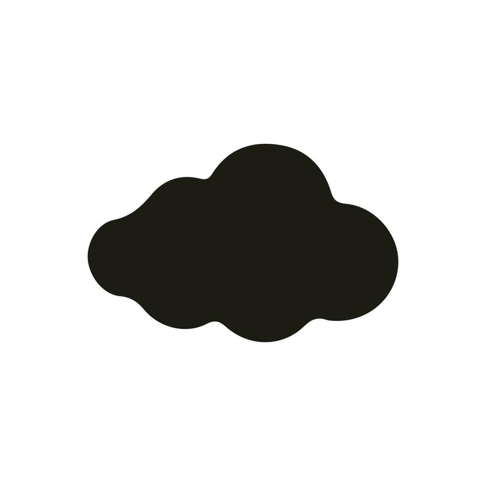 illustration de nuage solide, icône de glyphe vecteur