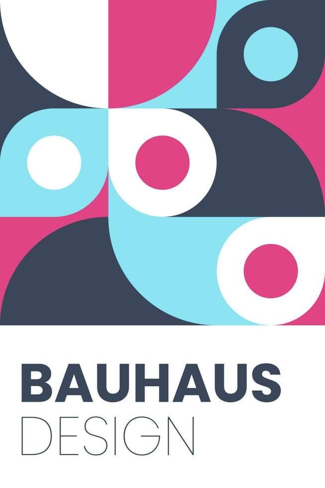 abstrait bauhaus éléments formes pour utilisation comme bannière couverture ou affiche vecteur