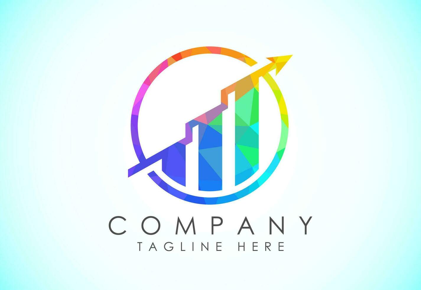 logo finance et comptabilité modèle vectoriel de conception de style art low poly, logo finance d'entreprise