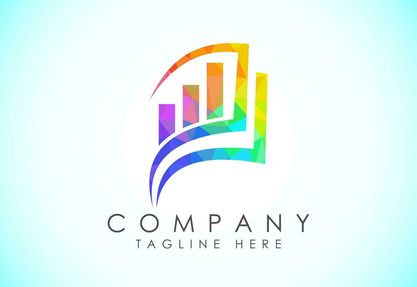 logo finance et comptabilité modèle vectoriel de conception de style art low poly, logo finance d'entreprise