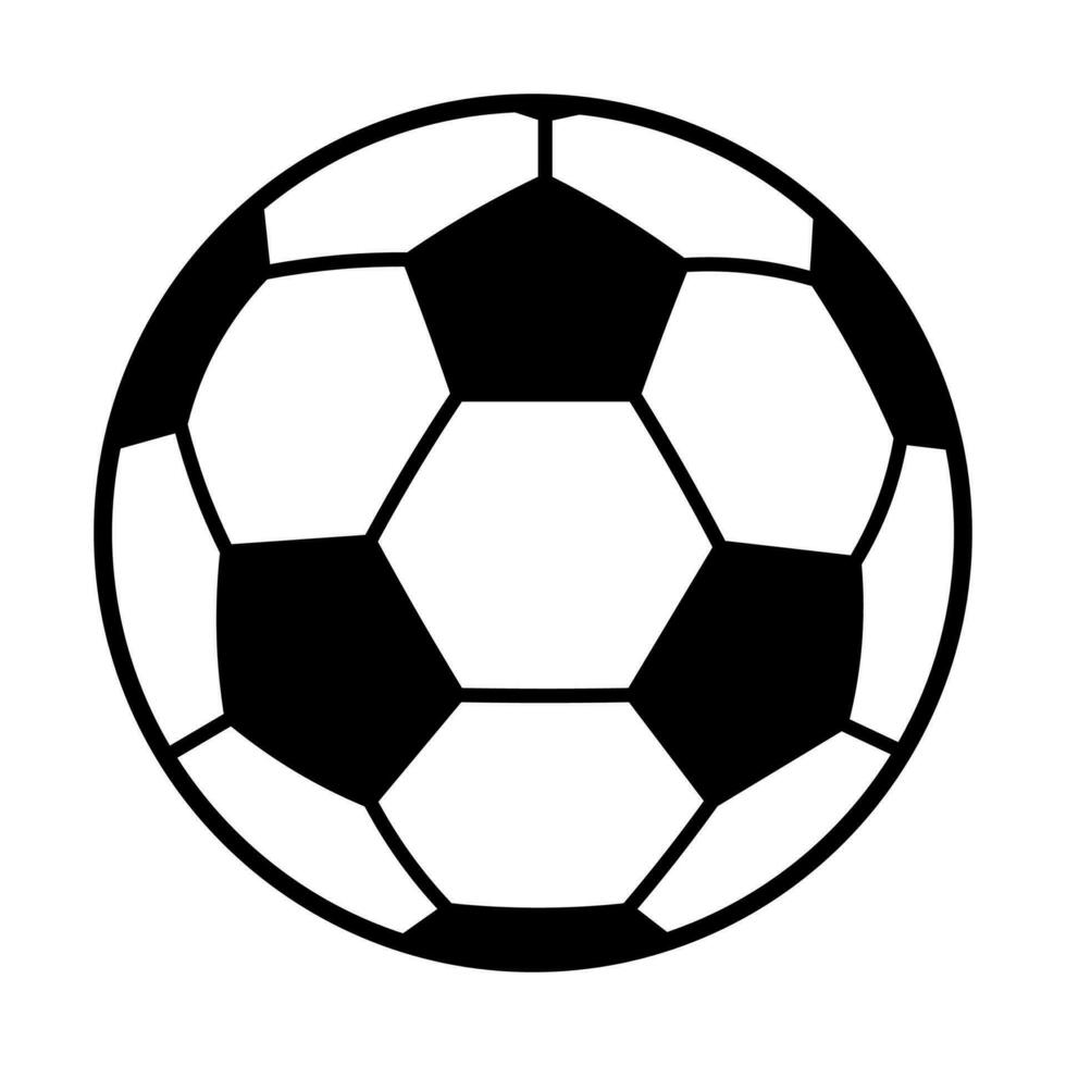 football Balle ou Football plat vecteur icône Facile noir style pour des sports illustration.
