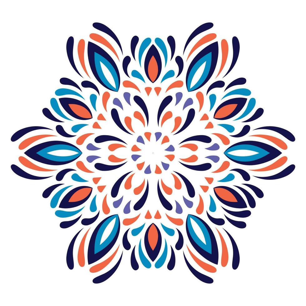coloré floral moderne mandala et fleur Contexte. vecteur