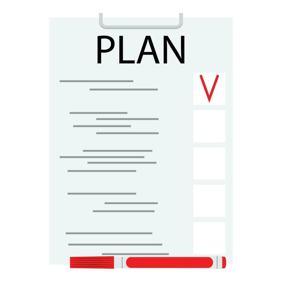 plan document plat conception. affaires la gestion et Les données icône, planifier. vecteur plat conception illustration