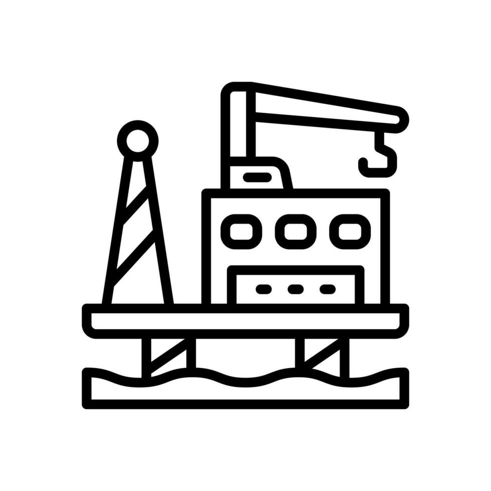 pétrole plate-forme icône pour votre site Internet, mobile, présentation, et logo conception. vecteur