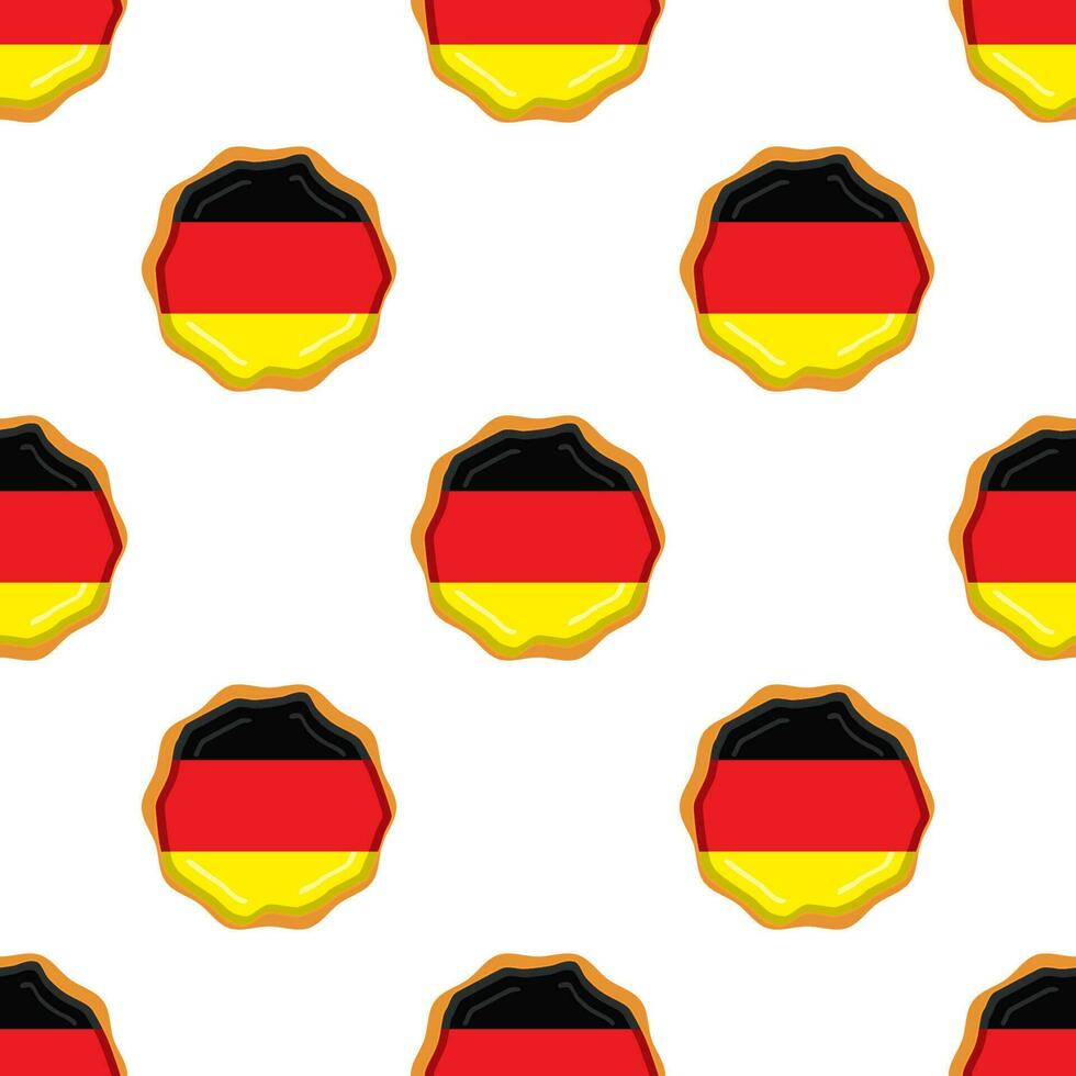 modèle biscuit avec drapeau pays Allemagne dans savoureux biscuit vecteur